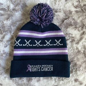 Seattle Kraken Hockey Fights Cancer Beanie